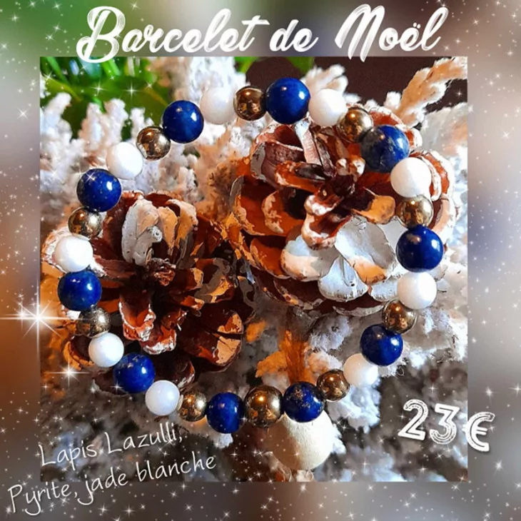 Bracelet Noël bleu à 23,00€